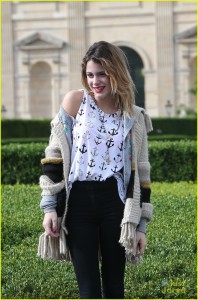 Martina Stoessel went for lunch at Fontaine de Mars Restaurant before taking some pictures at Montmarte and Musee du Louvre. Martina Stoessel stars as 'Violetta' on Disney Channel. Stoessel and her mother Maria were spotted strolling in Paris on June 13, 2013. Pictured: Martina Stoessel Ref: SPL562111 140613 Picture by: KCS Presse / Splash News Splash News and Pictures Los Angeles:310-821-2666 New York: 212-619-2666 London: 870-934-2666 photodesk@splashnews.com 